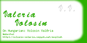 valeria volosin business card